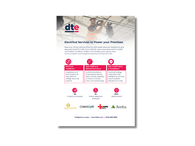 Electrical Installation and Data Cabling Flyer